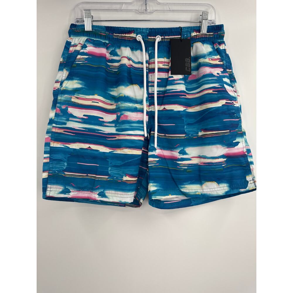 NWT CSG Swimming trunks elastic waistband & drawstring blue size M